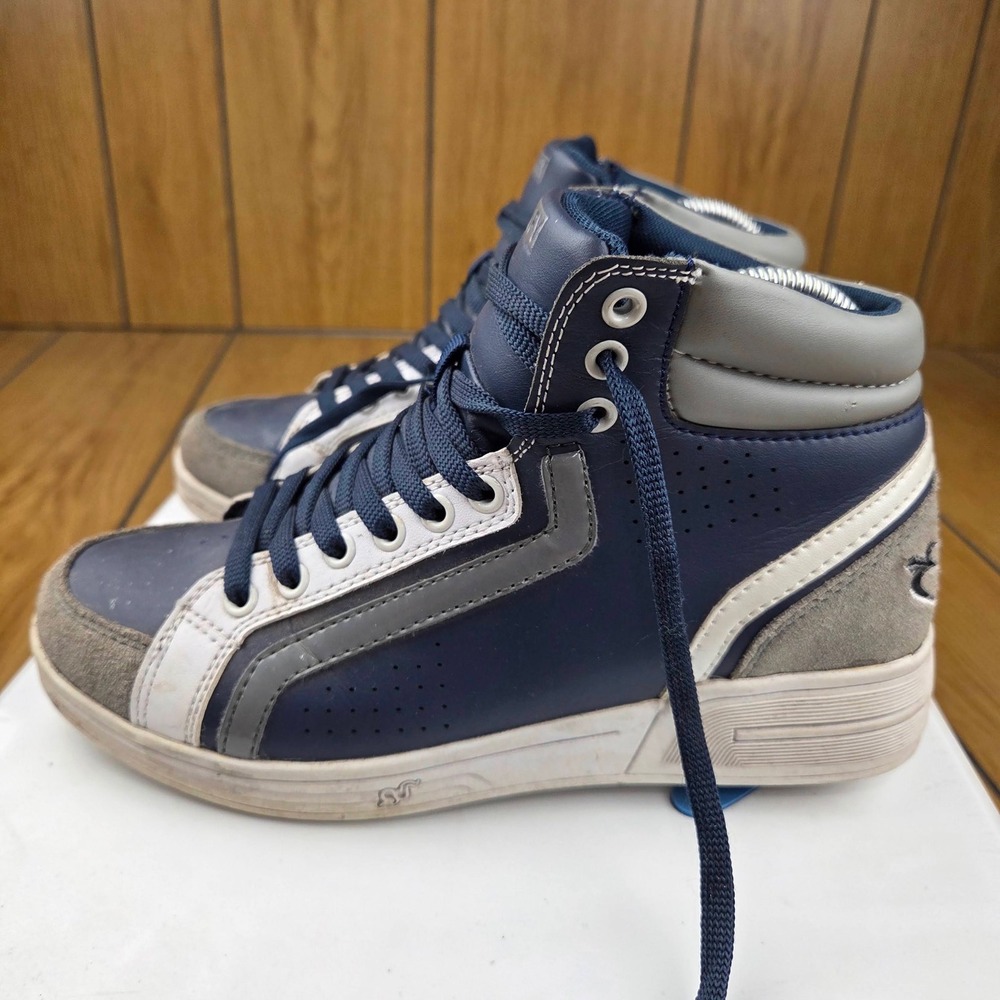 Gravity Defyer G-Defy High Top Sneakers Navy Blue Grey TB7013U-M Women 8
